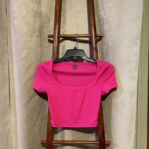 shein pink crop